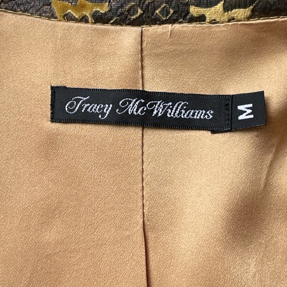 Tracy McWilliams Gold & Brown Jacket size M - Picture 10 of 10